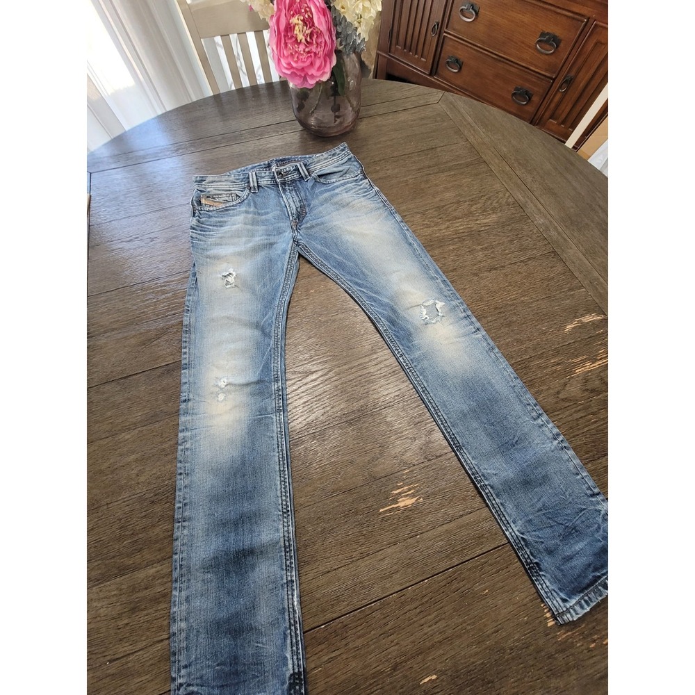Diesel Thavar-XP Jeans Mens 32x32 Blue Slim Skinny Distressed R480R Stretch 31"